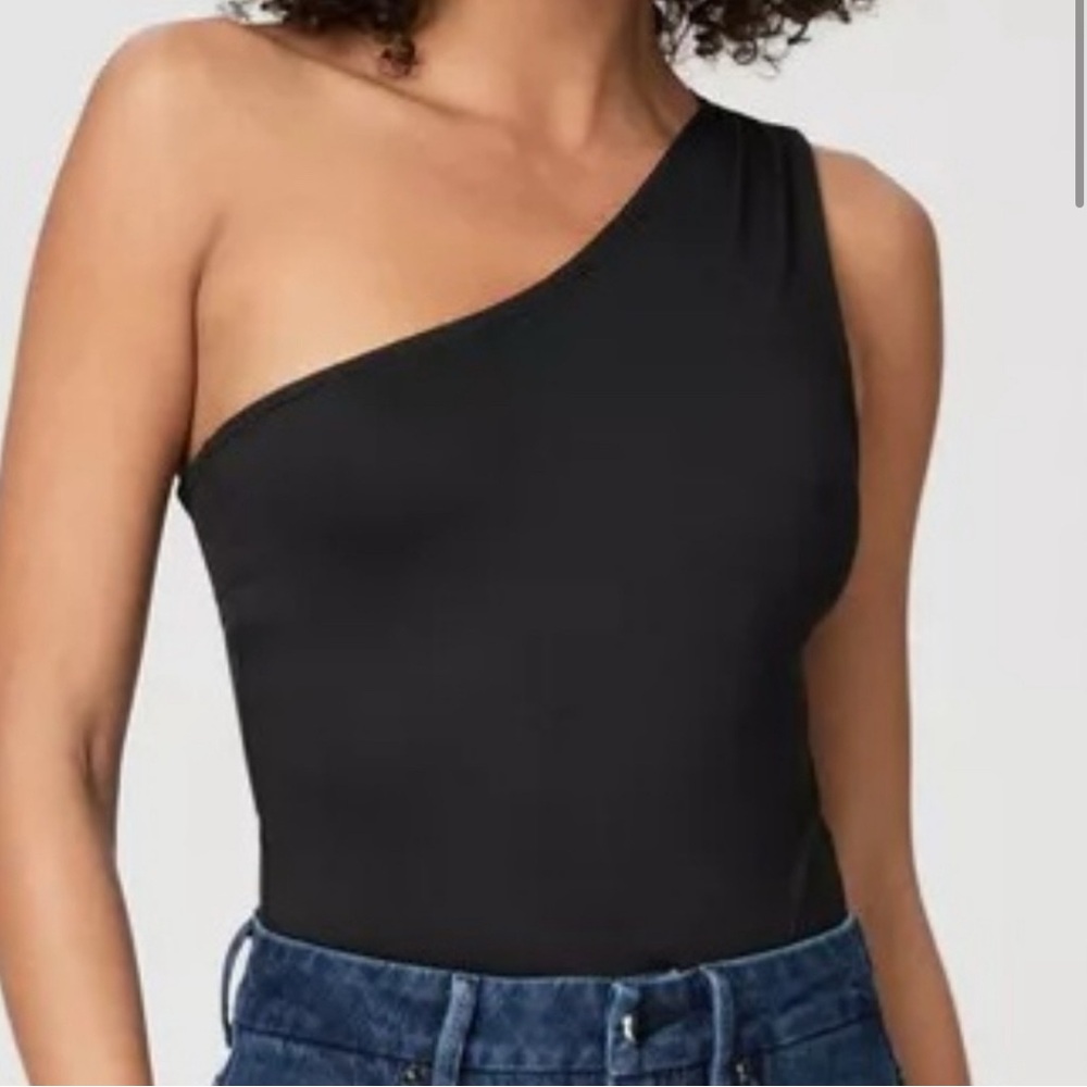 Paige Black One-Shoulder Women's Bodysuit